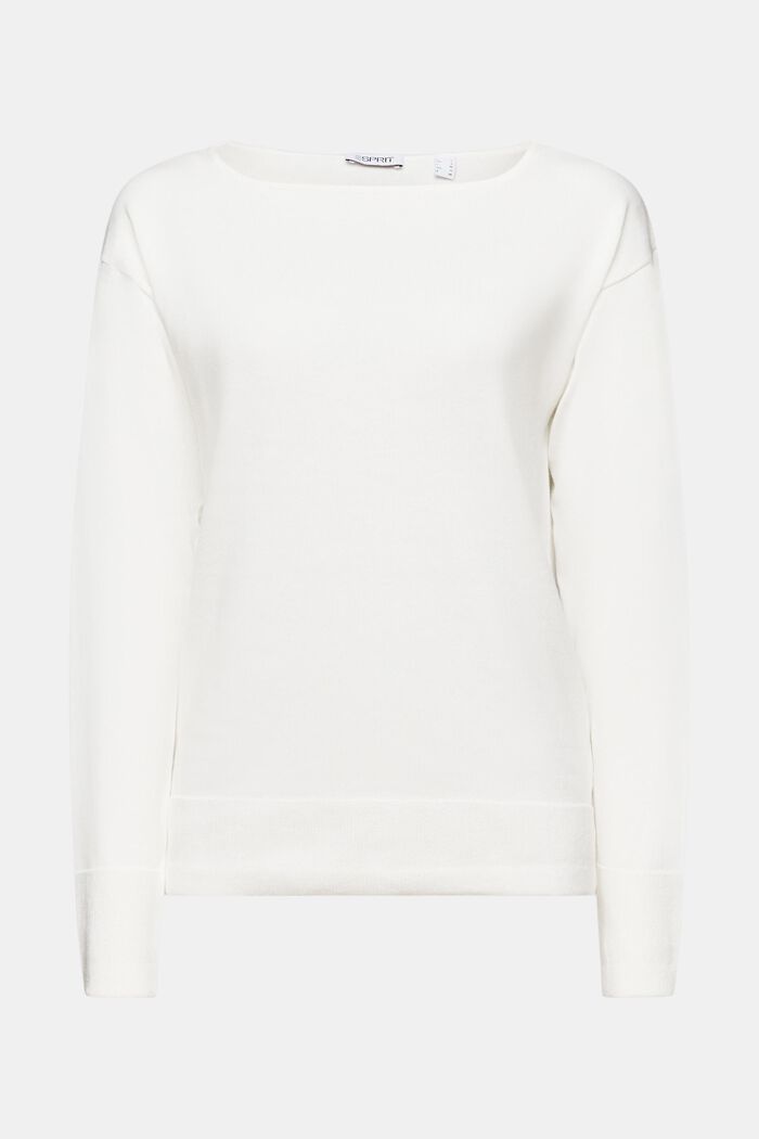 Jersey de cuello barco, OFF WHITE, detail image number 5