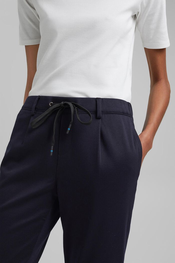 Pantalón elástico con cintura elástica, DARK BLUE, detail image number 2