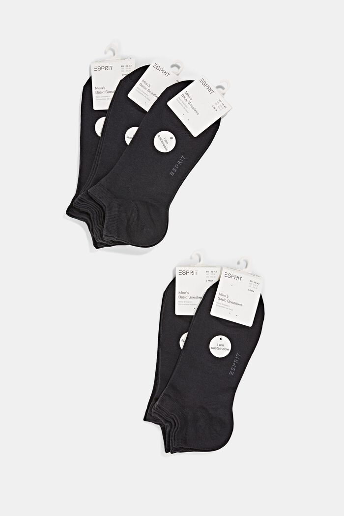 Pack de 10 pares de calcetines para deportivas, mezcla de algodón ecológico, BLACK, detail image number 0