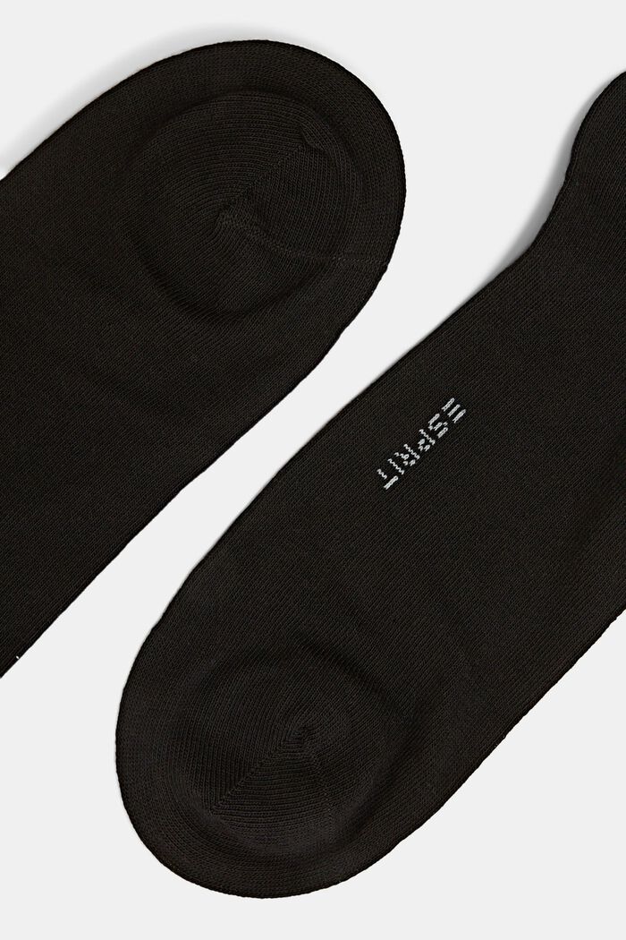 Pack de cinco pares de calcetines cortos en mezcla de algodón, BLACK, detail image number 3