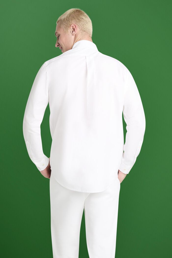 Camisa en popelina de algodón, WHITE, detail image number 1