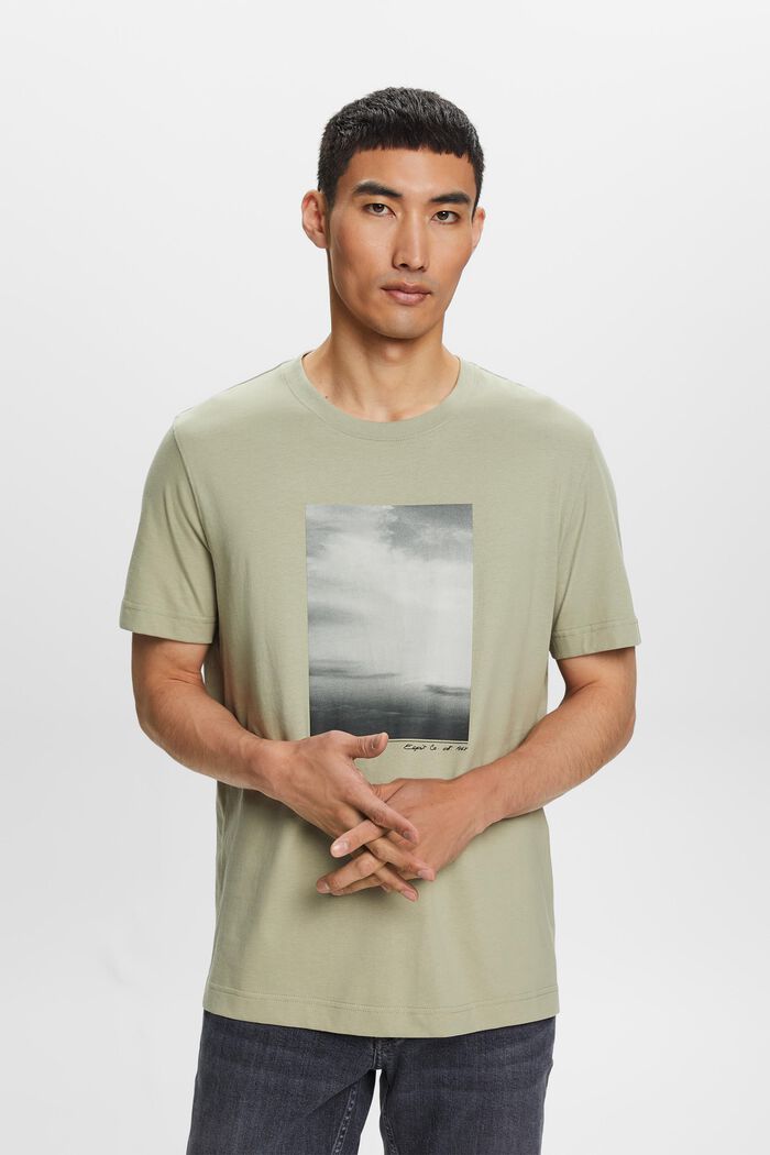 Camiseta estampada de algodón ecológico, DUSTY GREEN, detail image number 2