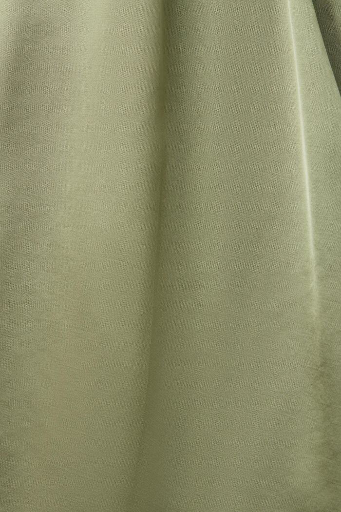 Blusa de satén con cuello halter, LENZING™ ECOVERO™, LIGHT KHAKI, detail image number 6