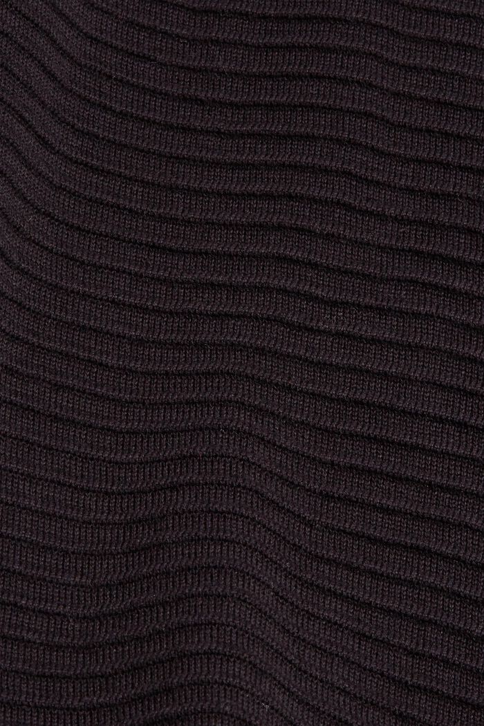 Vestido de punto acanalado, 100% algodón ecológico, BLACK, detail image number 4