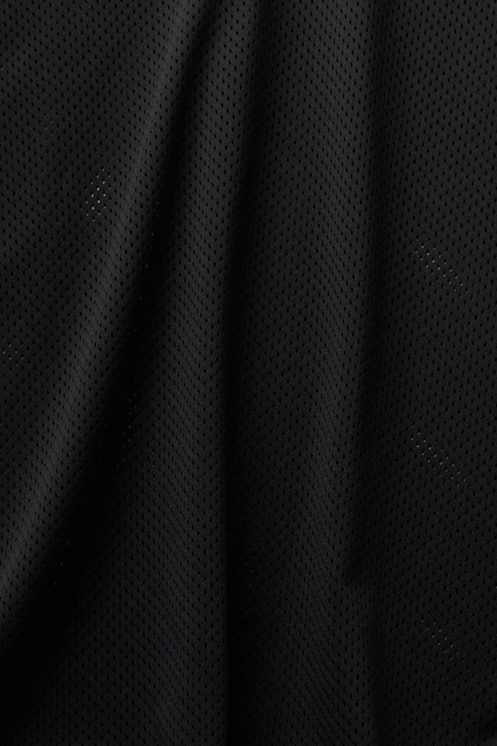 Camiseta de punto abierto con cuello en pico, BLACK, detail image number 4