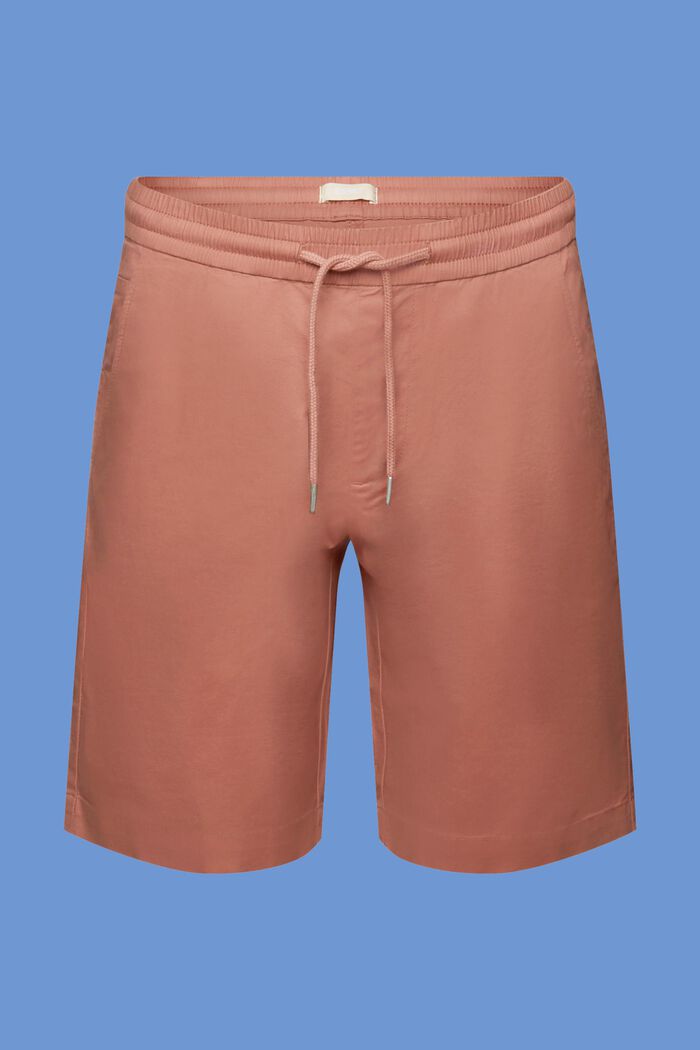 Pantalones cortos en sarga de algodón, DARK OLD PINK, detail image number 7