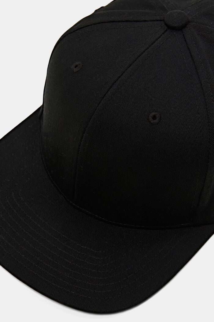 Gorra de ala plana de algodón, NEW BLACK, detail image number 1