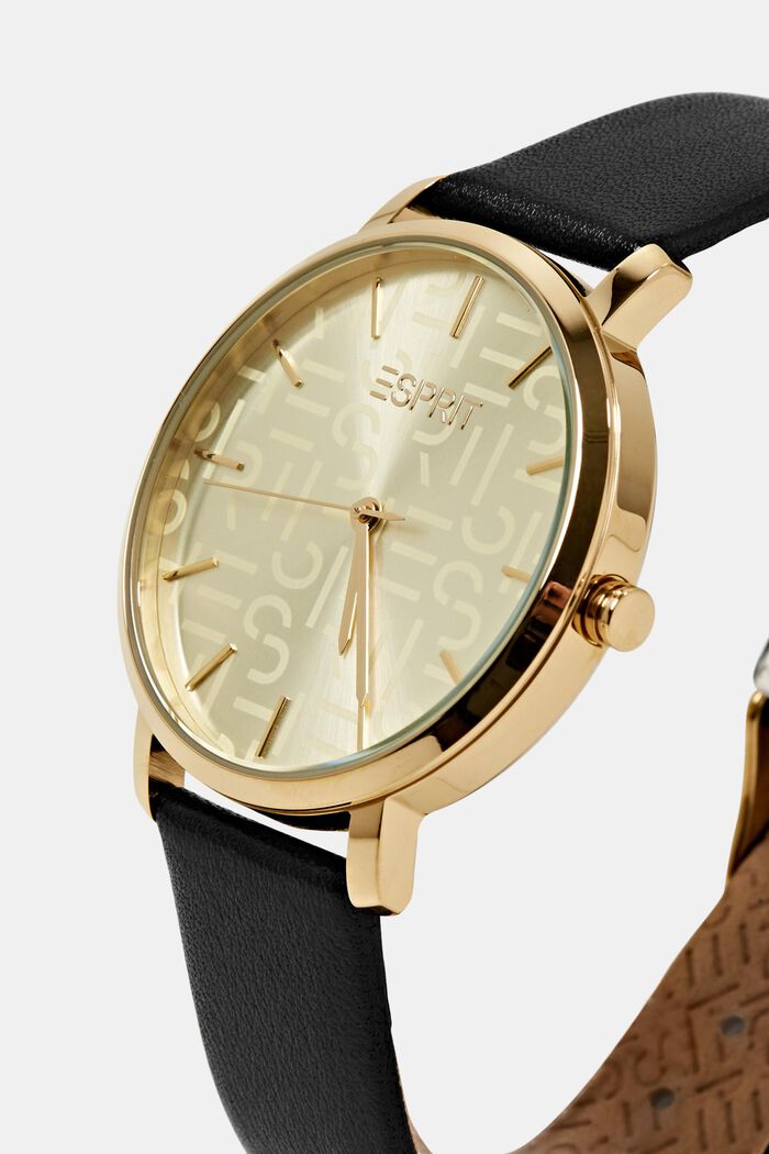 Reloj de acero inoxidable con logotipo en la esfera, GOLD, detail image number 1