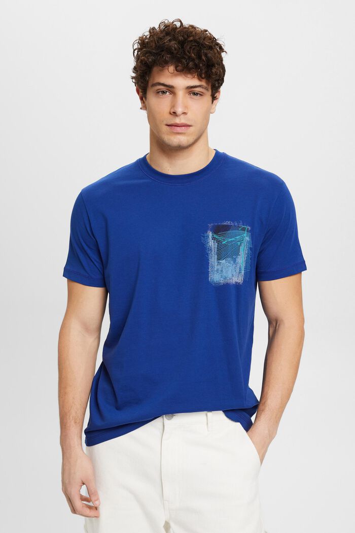 Camiseta de algodón sostenible con estampado, INK, detail image number 0