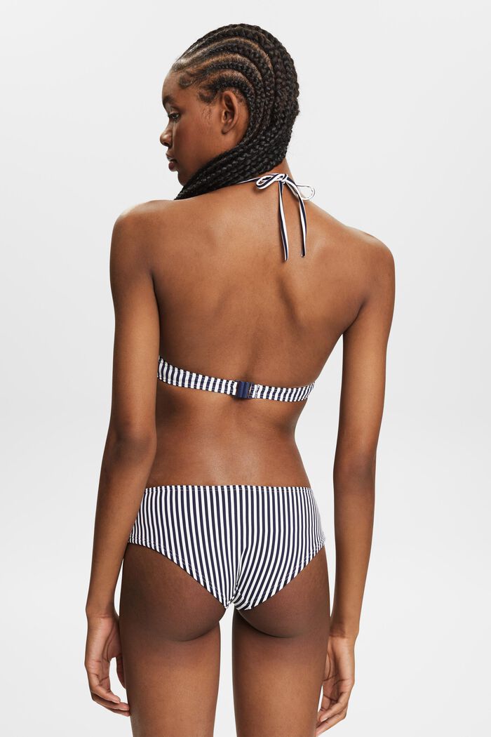 Top de bikini con relleno y tirantes al cuello, NAVY, detail image number 3