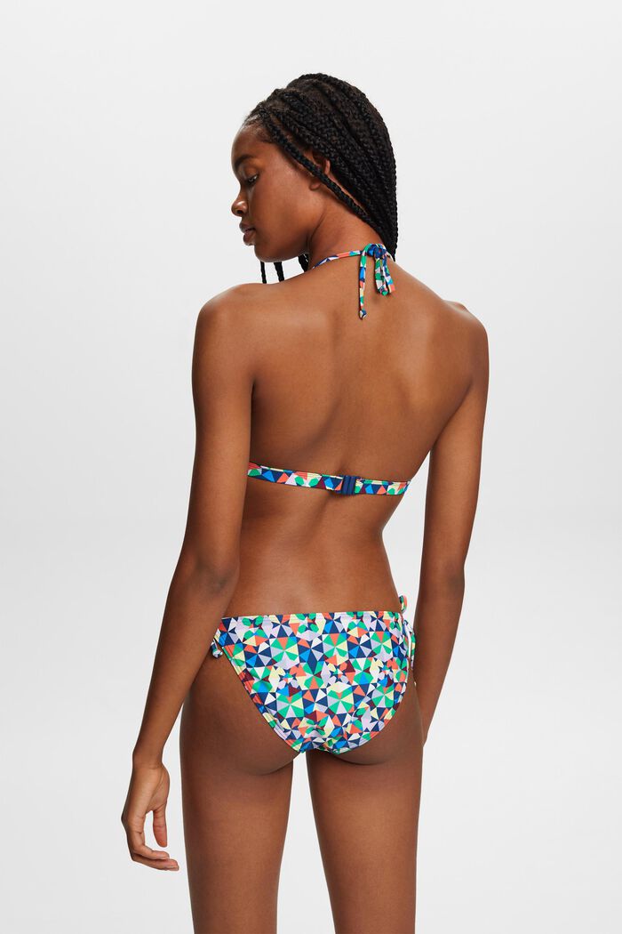 Reciclado: top de bikini atado al cuello con estampado allover, GREEN, detail image number 2