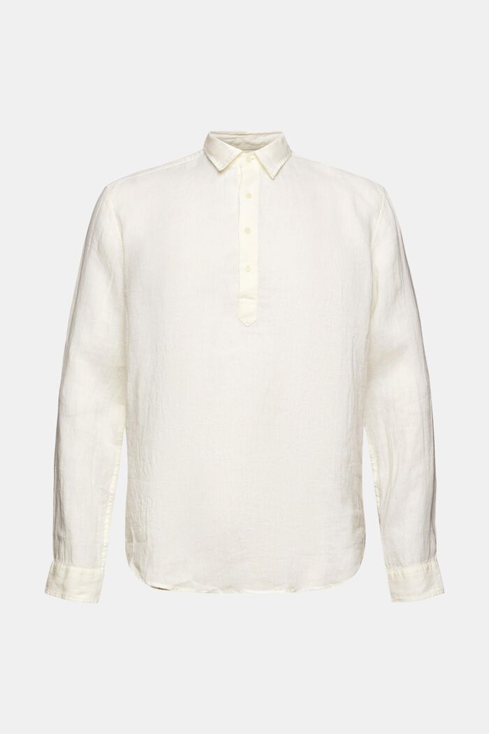 Camisa de 100% lino, OFF WHITE, detail image number 6