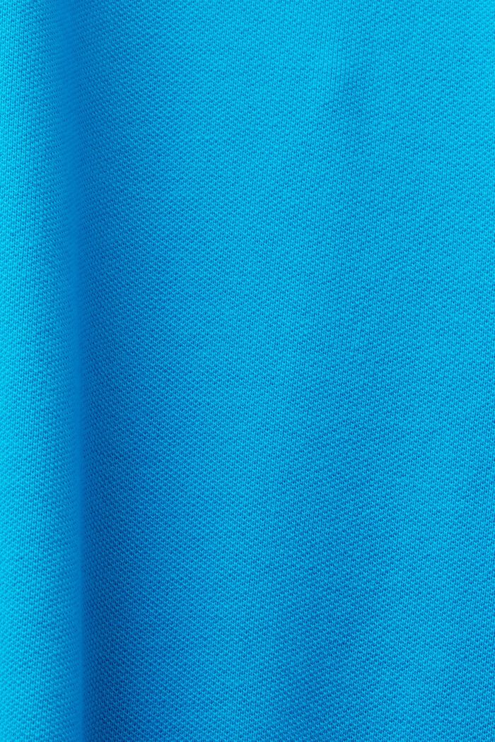 Polo de piqué con marca, BRIGHT BLUE, detail image number 4
