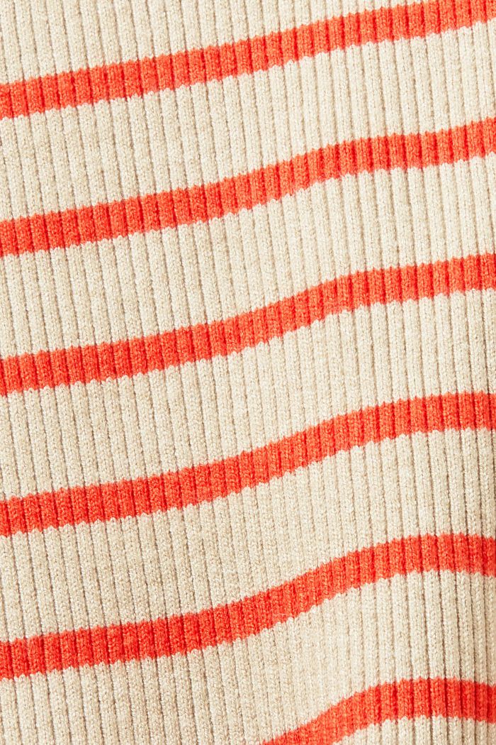 Jersey acanalado con mangas cortas, LIGHT TAUPE, detail image number 6