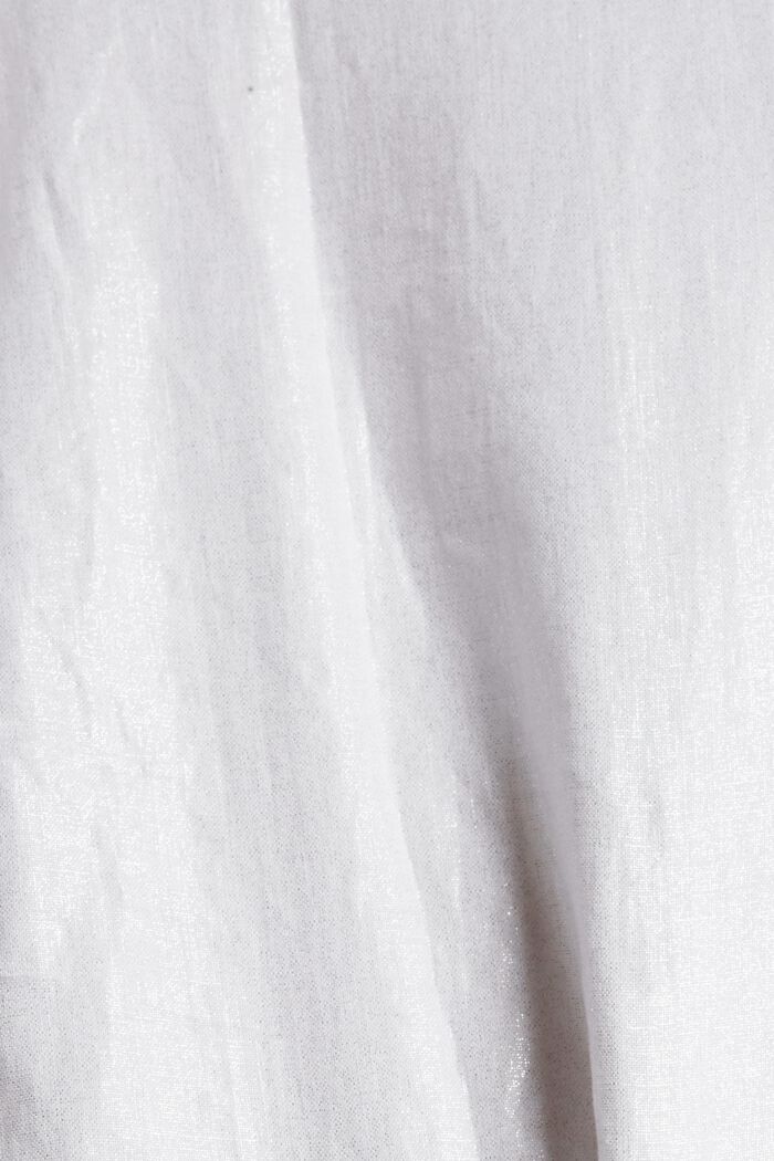 Camiseta en 100% lino, WHITE, detail image number 4