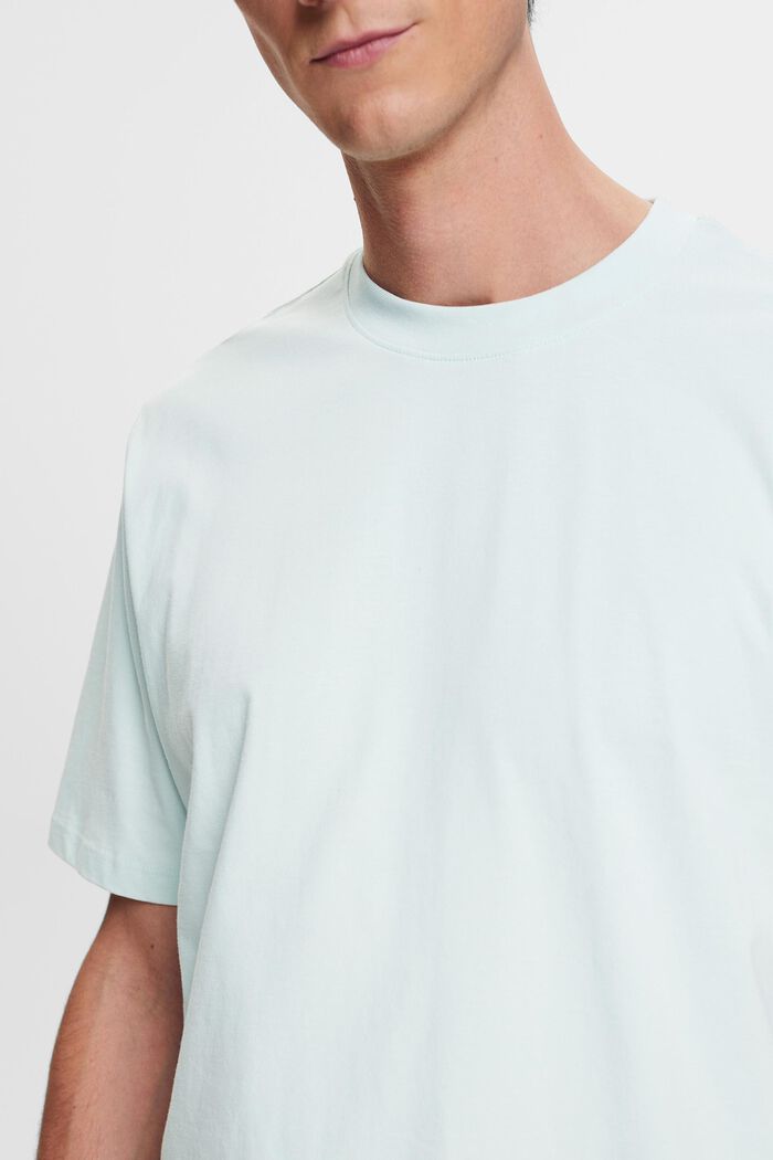Camiseta de algodón con cuello redondo, LIGHT AQUA GREEN, detail image number 2