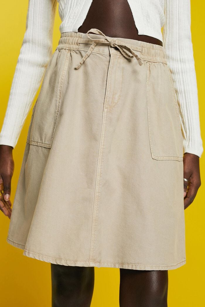 Minifalda con cintura elástica, DUSTY GREEN, detail image number 2