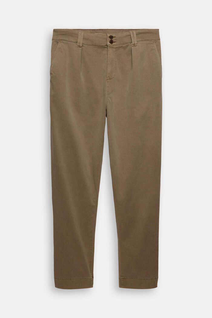 CURVY pantalón chino de cintura alta, TENCEL™, PALE KHAKI, overview