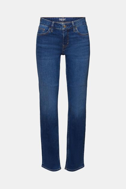 Jeans straight leg en mezcla de algodón elástico