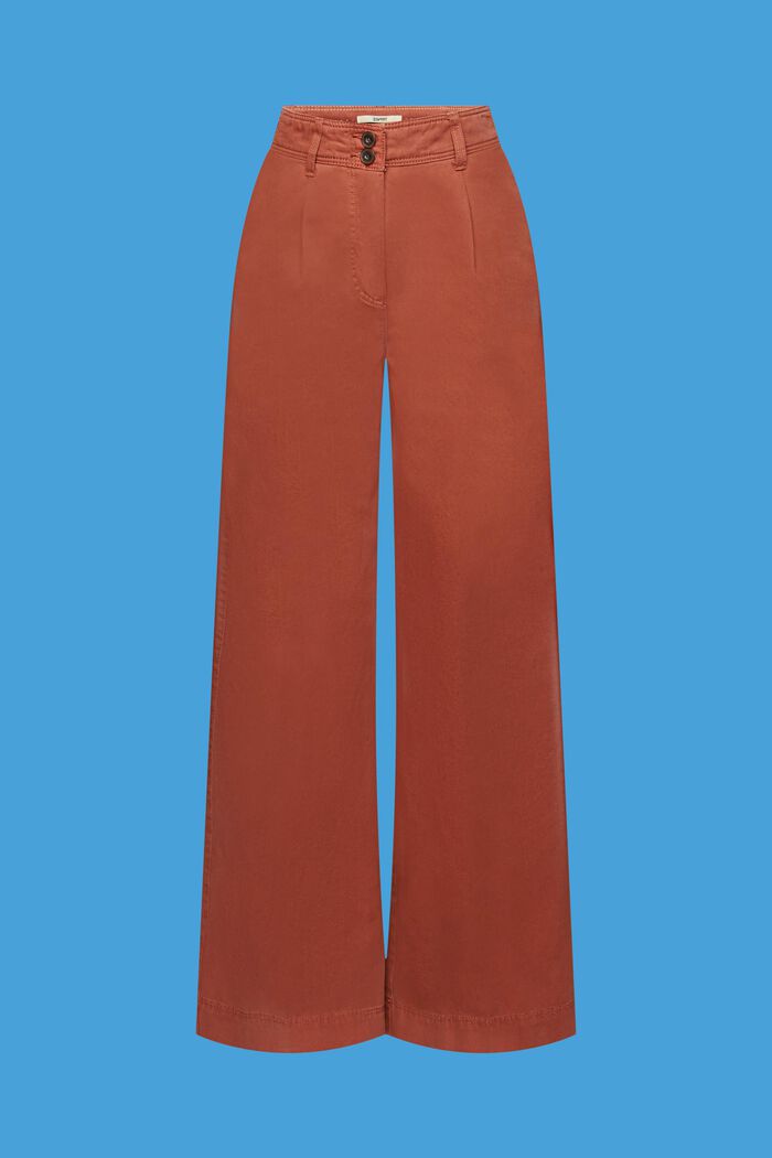 Pantalón chino de pernera ancha, RUST BROWN, detail image number 7