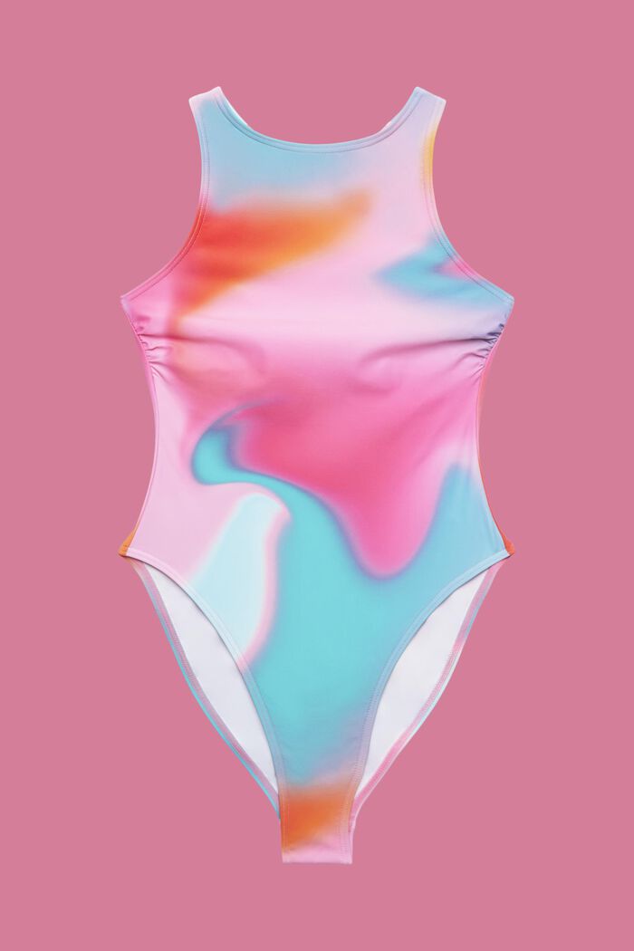 Bañador con diseño estilo tie dye, PINK, detail image number 4