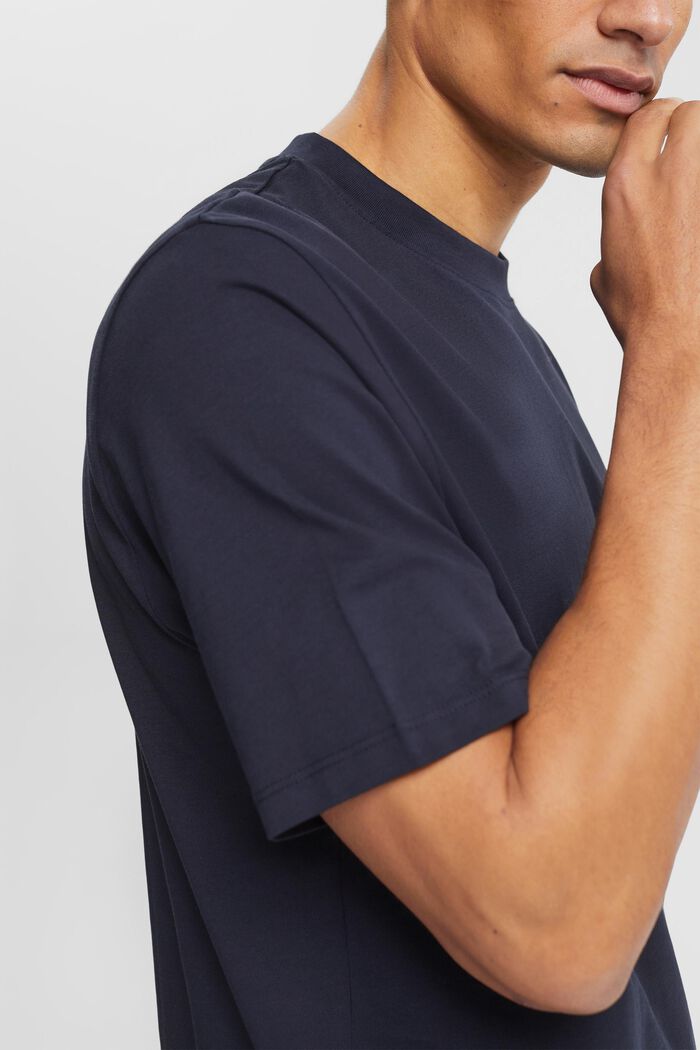 Camiseta de algodón con cuello redondo, NAVY, detail image number 2