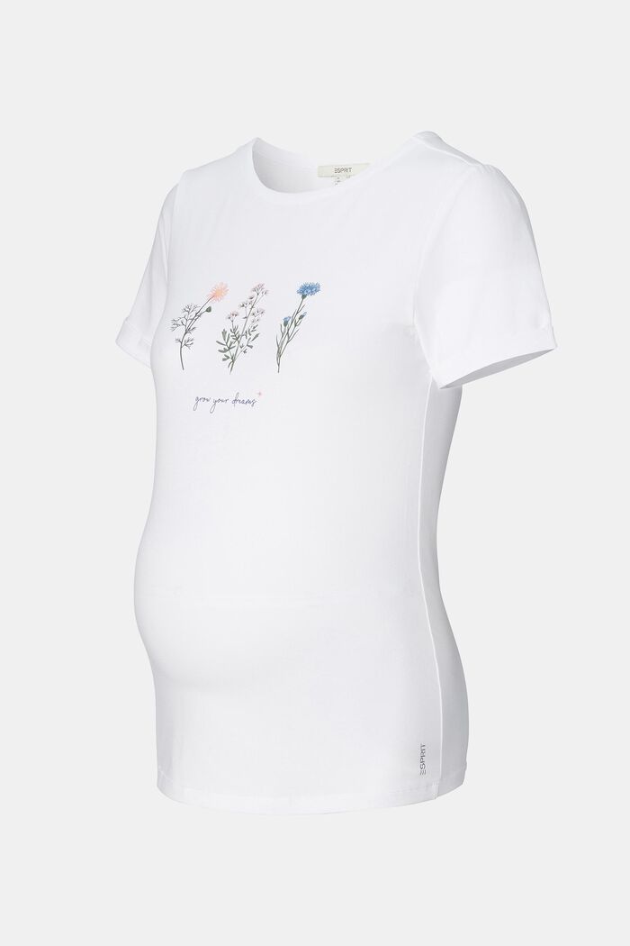 Camiseta con estampado, algodón ecológico, BRIGHT WHITE, detail image number 3