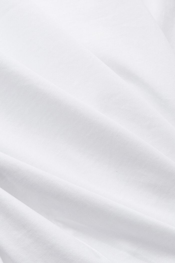 Camiseta de algodón con estampado, WHITE, detail image number 4