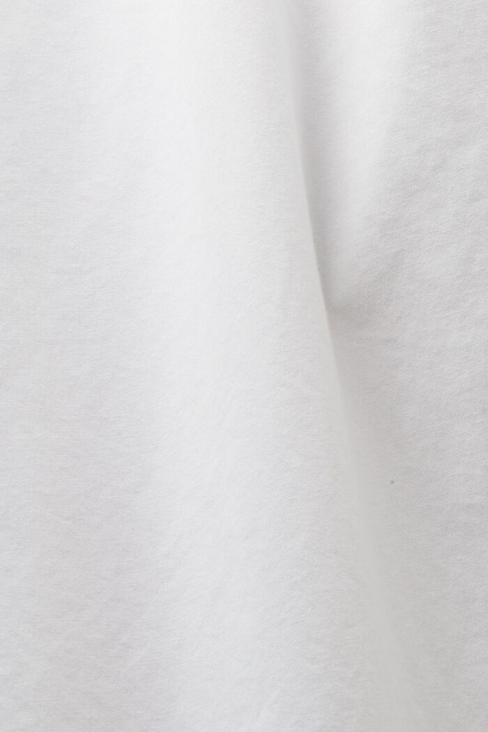 Camisa de cuello abotonado de popelina, 100 % algodón, WHITE, detail image number 7