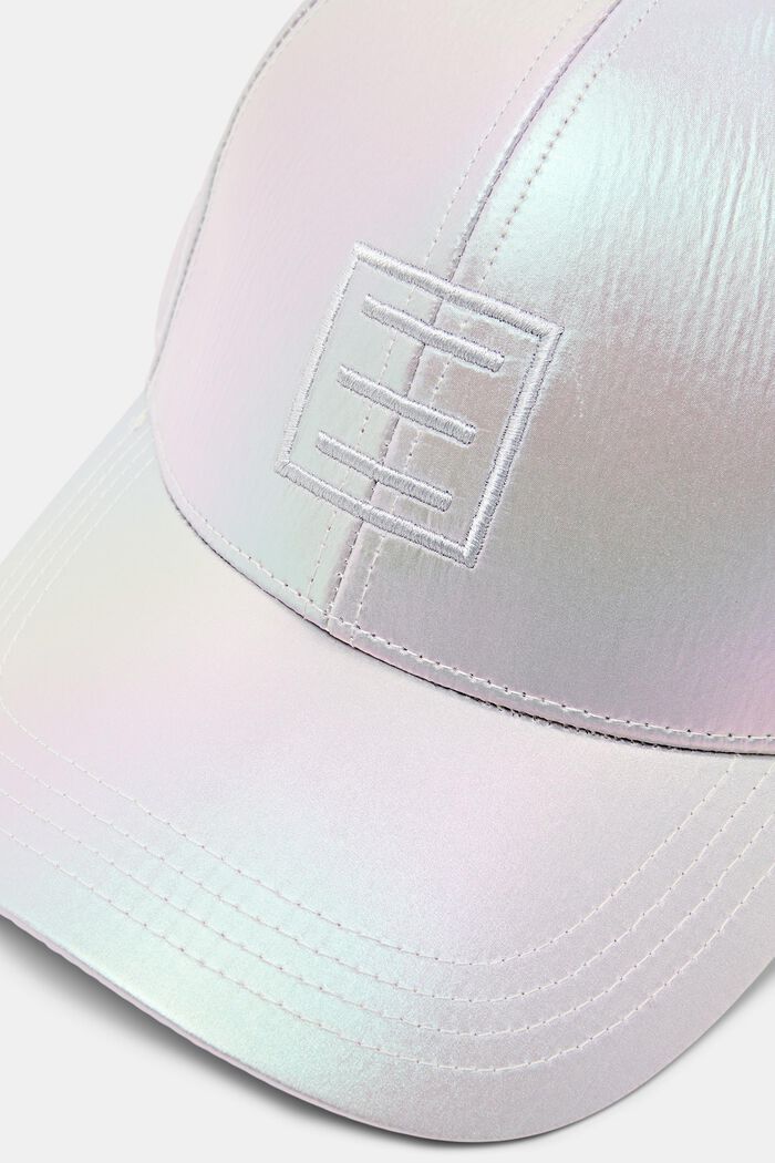 Gorra de béisbol metalizada con logotipo, SILVER, detail image number 1