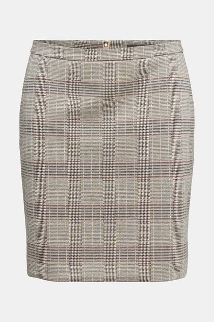 Minifalda con diseño de cuadros Príncipe de Gales