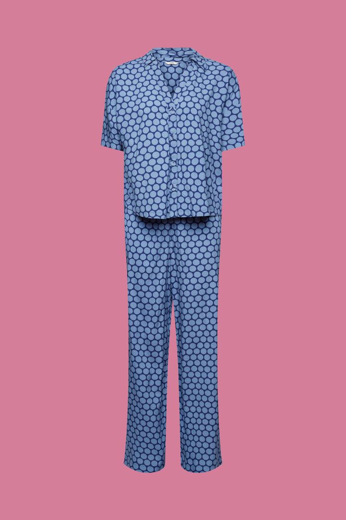 Pijama con estampado de lunares, DARK BLUE, detail image number 6