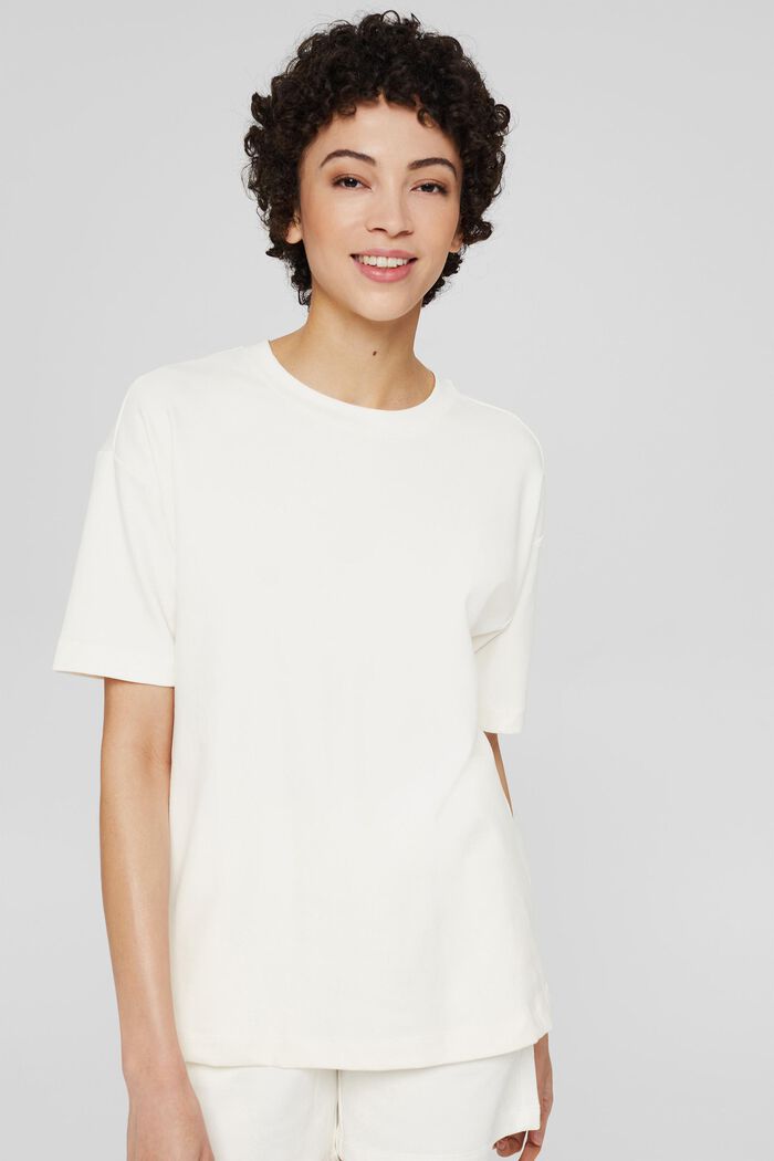 Camiseta oversize de algodón, OFF WHITE, detail image number 0
