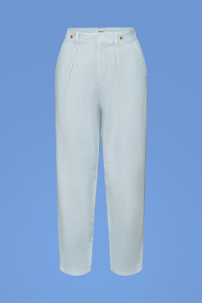 Pantalones chinos de mezcla de lino, LIGHT BLUE LAVENDER, detail image number 7