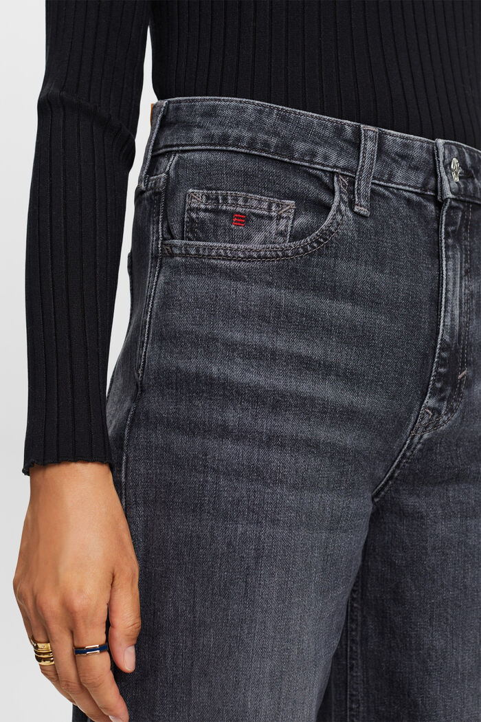 Jeans high-rise wide leg, BLACK MEDIUM WASHED, detail image number 2