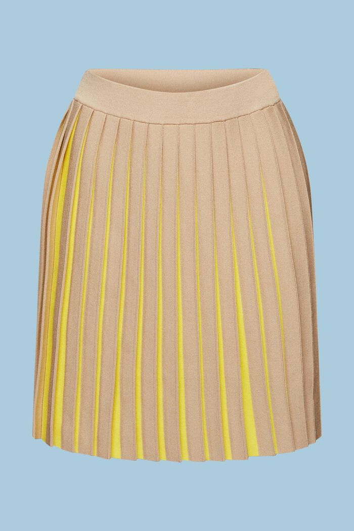 Minifalda de punto plisado, SAND, detail image number 7