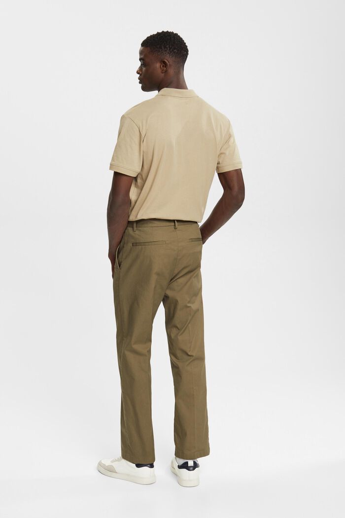 Pantalones chinos con corte holgado, KHAKI GREEN, detail image number 3