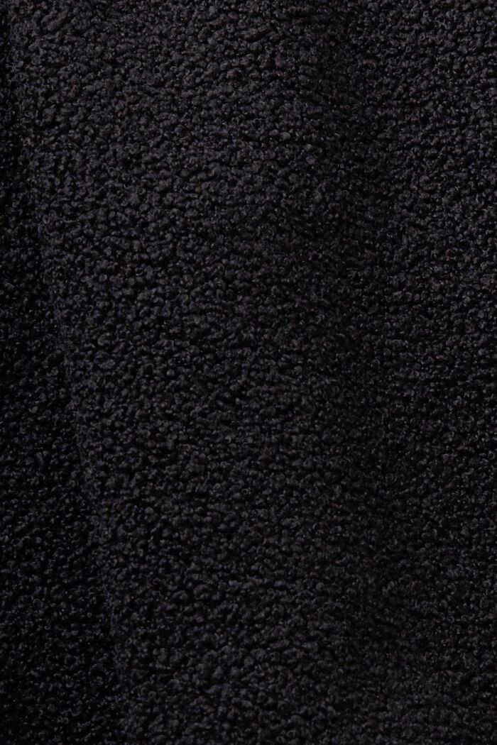 Sudadera de diferentes tejidos con media cremallera, BLACK, detail image number 6