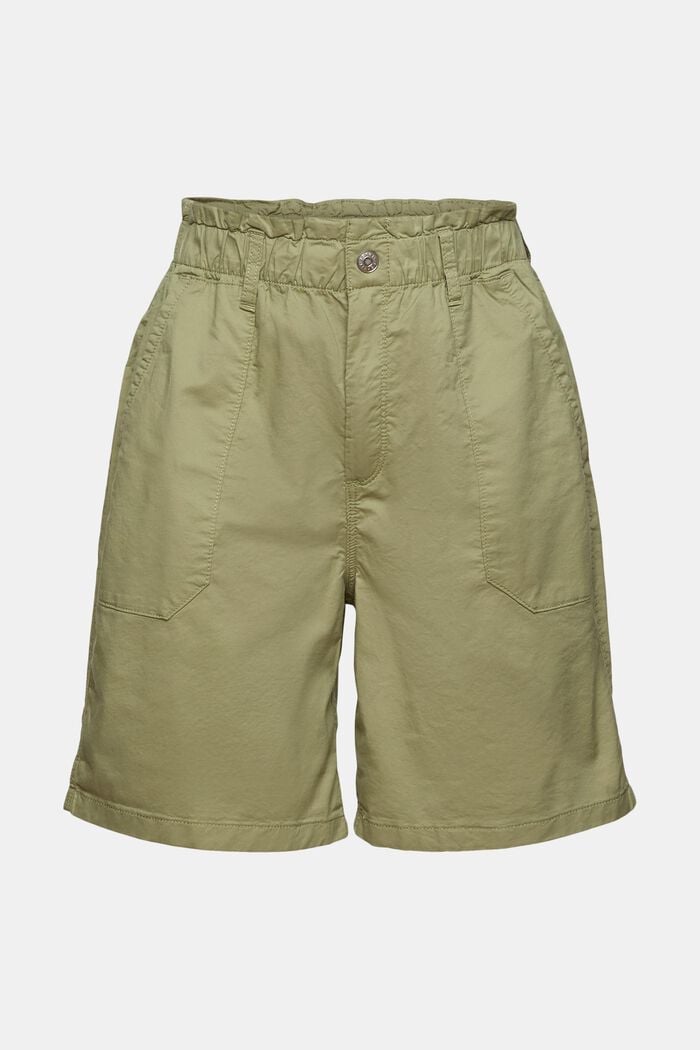 Pantalones cortos ligeros con cintura elástica, LIGHT KHAKI, detail image number 3