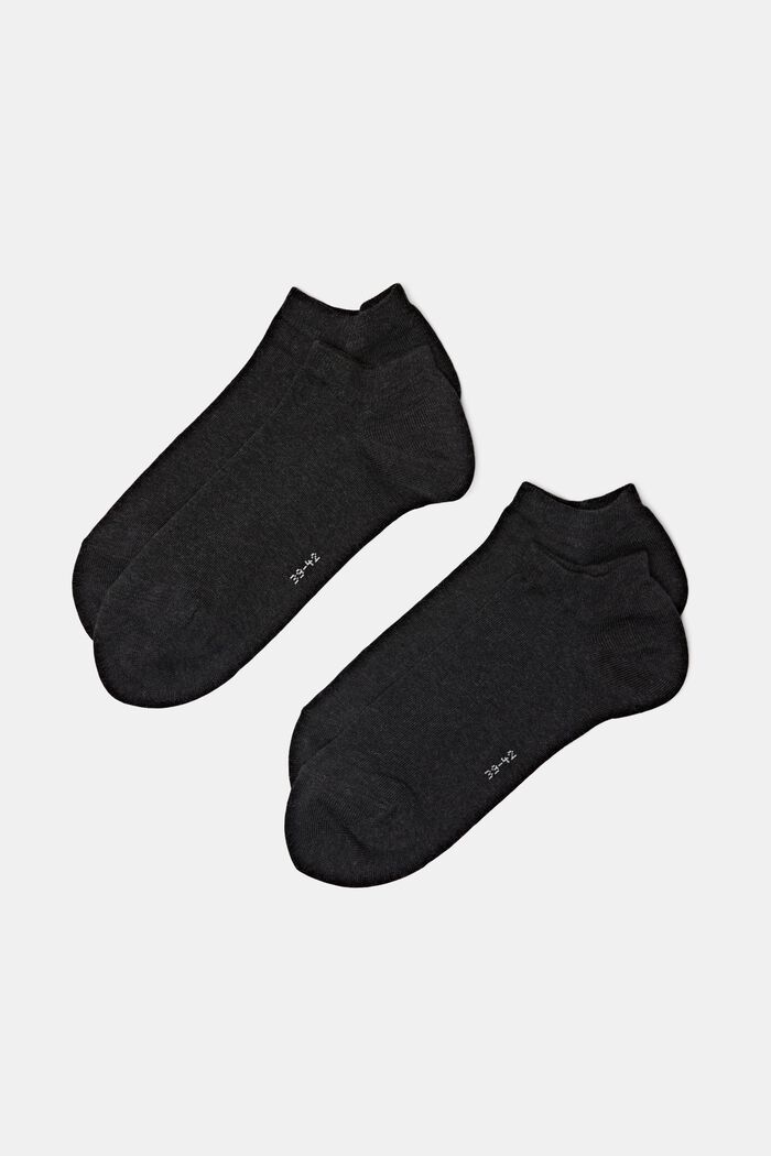 Pack de 2 pares de calcetines, algodón ecológico, ANTHRACITE MELANGE, detail image number 0