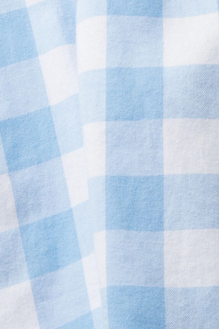 Camisa de franela en algodón sostenible con cuadros vichy, BRIGHT BLUE, detail image number 7
