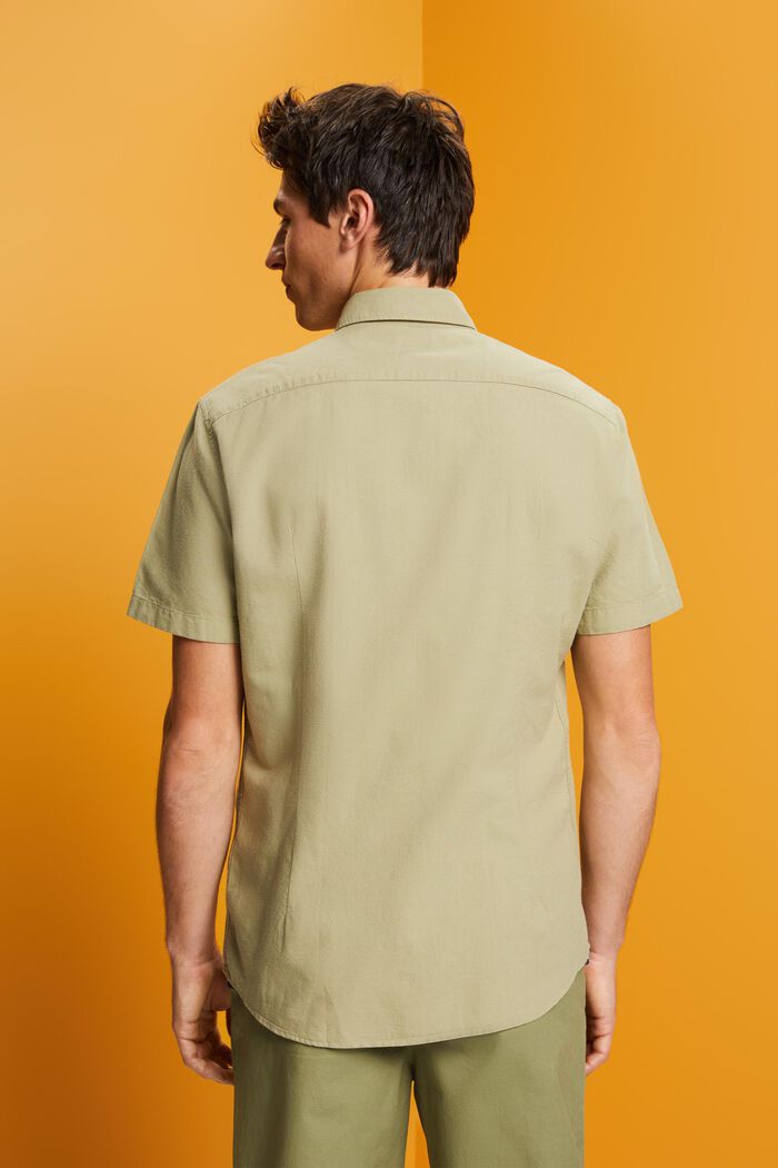 Camisa de algodón con cuello abotonado, LIGHT GREEN, detail image number 3