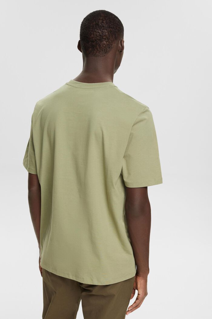 Camiseta de tejido jersey, 100% algodón, LIGHT KHAKI, detail image number 3