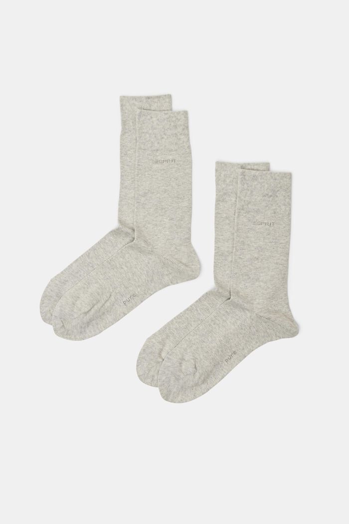 Pack de 2 pares de calcetines, algodón ecológico, STORM GREY, detail image number 0