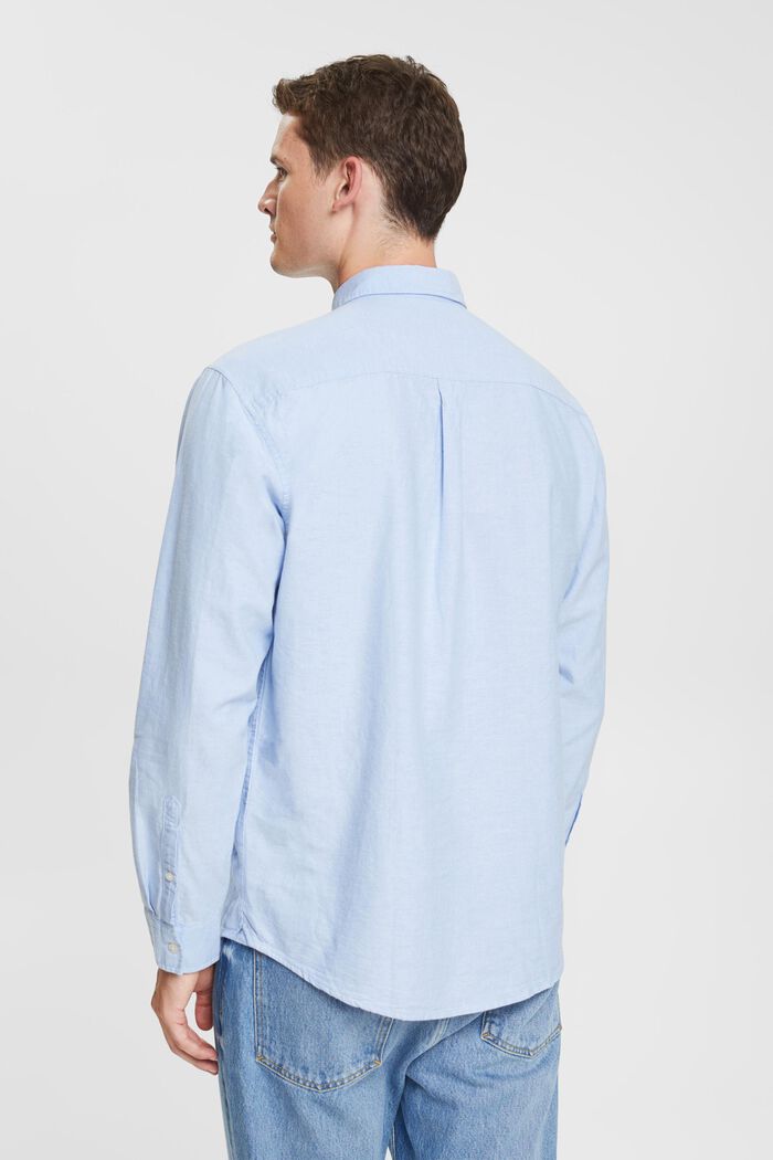 Camisa con cuello abotonado, 100% algodón, LIGHT BLUE, detail image number 3