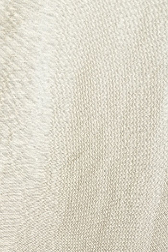 Minivestido camisero en mezcla de lino, DUSTY GREEN, detail image number 6