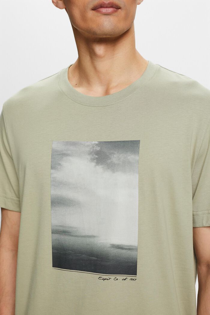 Camiseta estampada de algodón ecológico, DUSTY GREEN, detail image number 1