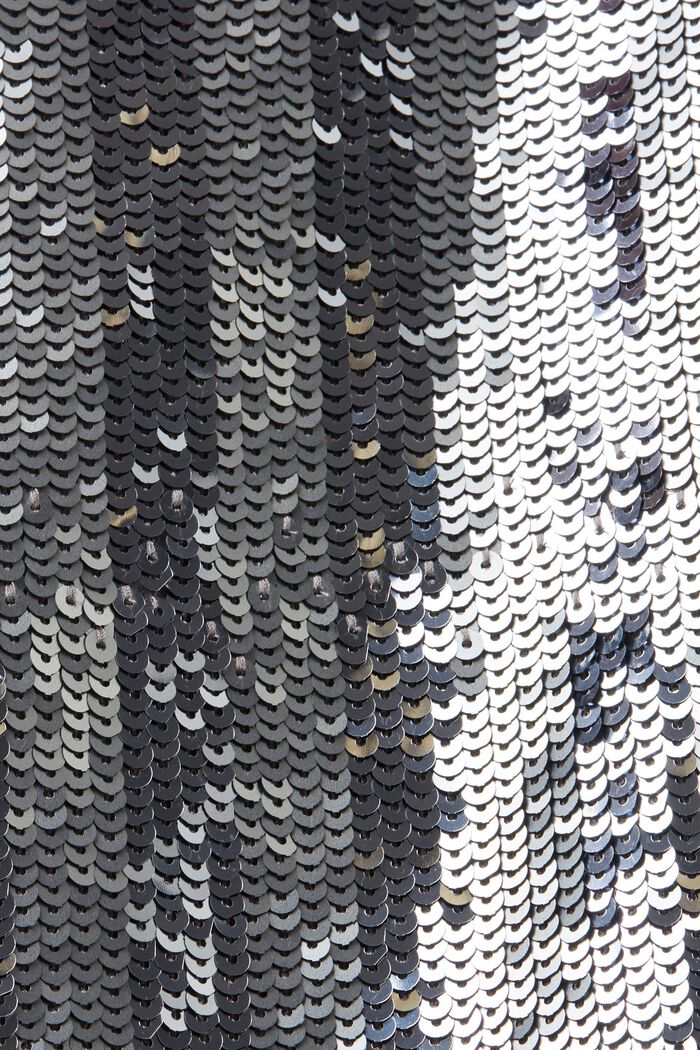 Falda midi con lentejuelas, SILVER, detail image number 5