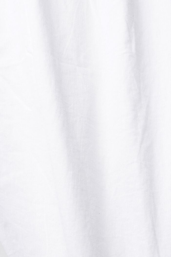 Camisa realizada en mezcla de lino, WHITE, detail image number 4