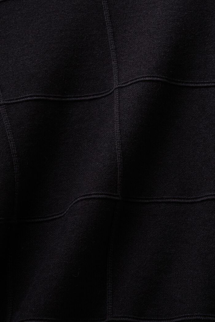 Jersey con textura de rejilla a tono, BLACK, detail image number 4